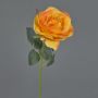 Rose en soie SIMONY, jaune-orange, 45cm, Ø8cm