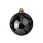 Boule de sapin de Noël TEODORA, 4 pièces, noir brillant, Ø10cm