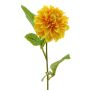 Fleur artificielle dahlia WANRU, jaune-orange, 50cm