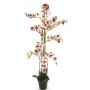Fleur artificielle orchidée Phalaenopsis CHENXU, rose-crème, 140cm