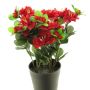 Fleur artificielle Azalée JINGSHU, rouge, 25cm