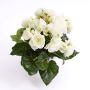 Bégonia artificiel IVANA sur piquet, crème, 20cm, Ø3-5cm