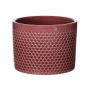 Pot à plantes en céramique CINZIA, motif à pois, rouge merlot, 17,5cm, Ø19cm