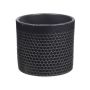 Pot à plantes en céramique CINZIA, motif à pois, anthracite, 17,5cm, Ø19cm
