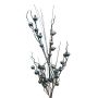 Branche artificielle d'églantier ARGYLE avec des cynorrhodons, paillettes, noir, 90cm