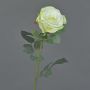 Rose en tissu HUSA, blanc-vert, 75cm, Ø10cm