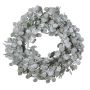 Couronne artificielle d'eucalyptus PHONG, givré, blanc-vert, Ø45cm