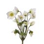 Roses de Noël artificielles HALLA sur piquet, blanc, 30cm, Ø7cm