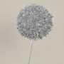 Allium artificiel HELLA, scintillant, argent, 75cm, Ø11cm