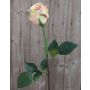 Rose artificielle SAPINA, jaune-rose, 60cm, Ø6cm