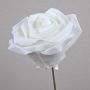 Rose décorative REGINE, blanc, 30cm, Ø16cm