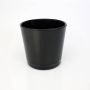 Pot de fleurs ALENA en verre, noir, 16cm, Ø17cm