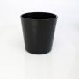 Pot à plantes en verre ALENA, noir, 19cm, Ø18,5cm
