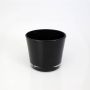 Pot à plantes en verre ALENA, noir, 12,5cm, Ø14,5cm
