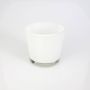 Pot à plantes en verre ALENA, blanc, 10,5cm, Ø11,5cm