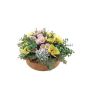Arrangement d'anémone et d'astilbe artificiel IGNATIO sur socle, jaune-rose, 17cm, Ø28cm