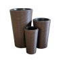 Lot de cache-pots NAVIN, marron, 74cm, 54cm, 44cm