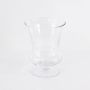 Vase en verre CATANIA, sur pied, transparent, 24cm, Ø18cm
