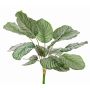 Calathea Orbifolia synthétique ZAIDA, sur piquet, vert, 75cm