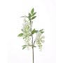Fausse branche de glycine NEZUMI, avec fleurs, blanc, 105cm