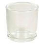 Petit bougeoir JOHN OCEAN, verre, transparent, 10cm, Ø10cm