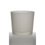 Pot à plantes en verre ALENA FROST, blanc mat, 11cm, Ø11,5cm