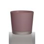 Pot à plantes en verre ALENA FROST, vieux rose mat, 11cm, Ø11,5cm