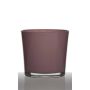 Pot à plantes en verre ALENA, vieux rose, 16cm, Ø17cm