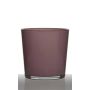 Pot à plantes en verre ALENA, vieux rose, 19cm, Ø19cm