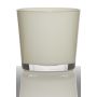 Pot à plantes en verre ALENA, crème, 16cm, Ø17cm