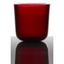 Bougeoir en verre NICK, rouge foncé, 7,5cm, Ø7,5cm