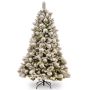 Sapin artificiel MINSK SPEED, pommes de pin, enneigé, 210cm, Ø140cm
