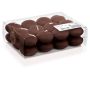 Bougies flottantes ORNELLA, marron chocolat, 24 pcs, Ø4,5cm, 4h