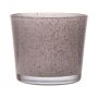 Bougeoir en verre ALENA GRANIT, granit gris, 9cm, Ø10cm