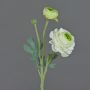 Renoncule artificielle YAKIRA, blanc-vert, 40cm, Ø4-9cm