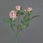 Branche de rose artificielle CORALEE, rose, 50cm, Ø3-7cm