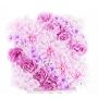 Tapis artificiel de pivoines, dahlias, hortensias EVOLET, rose, 30x30cm