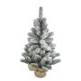 Petit sapin artificiel INNSBRUCK, sac de jute, neige, 45cm, Ø30cm