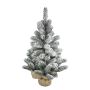 Petit sapin artificiel INNSBRUCK, sac de jute, neige, 60cm, Ø40cm