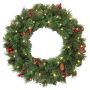 Couronne de Noël artificielle BUCAREST, décorée, LEDs, Ø60cm