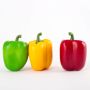 Mélange de poivrons artificiels PANNA, 3 pcs, rouge-jaune-vert, 7,5cm, Ø7cm