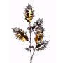 Branche de houx artificielle PASCHA avec fruits, argent-or, 50cm