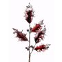 Branche de houx artificielle PASCHA avec fruits, rouge-argenté, 50cm