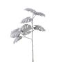 Branche de philodendron Monstera Deliciosa artificiel NUBIE, givré, gris, 70cm