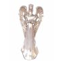 Figurine ange PINTA, fleur atteignant, argent-cuivre, 30cm