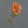 Rose artificielle NAJMA, orange, 65cm, Ø11cm