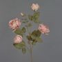 Branche de rose artificielle SITARA, vieux rose, 75cm, Ø5-8cm