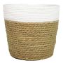 Panier de rangement DOMINGA, blanc-beige, 18cm, Ø20,5cm