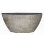 Coupe décorative bateau en céramique AGAPE avec veinure, blanc-marron, 73x17x36cm