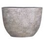 Pot de fleurs en céramique AGAPE ovale avec veinure, blanc-marron, 50x20x36cm